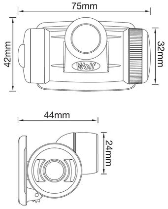 Wolf HT-650 ATEX LED Headtorch - Product Dimensions